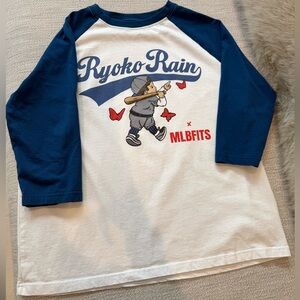 Ryoko Rain MLBFITS Baseball Raglan Graphic Tee Size S